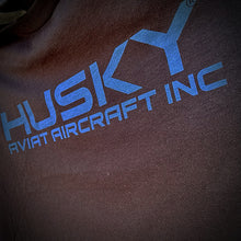 Husky Black Tee with Blue Text