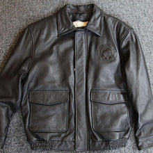 Husky Leather Bomber Jacket - Black Sherling Collar