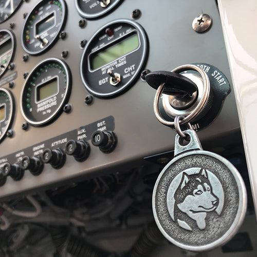 Husky Logo Die-Cast Key Chain